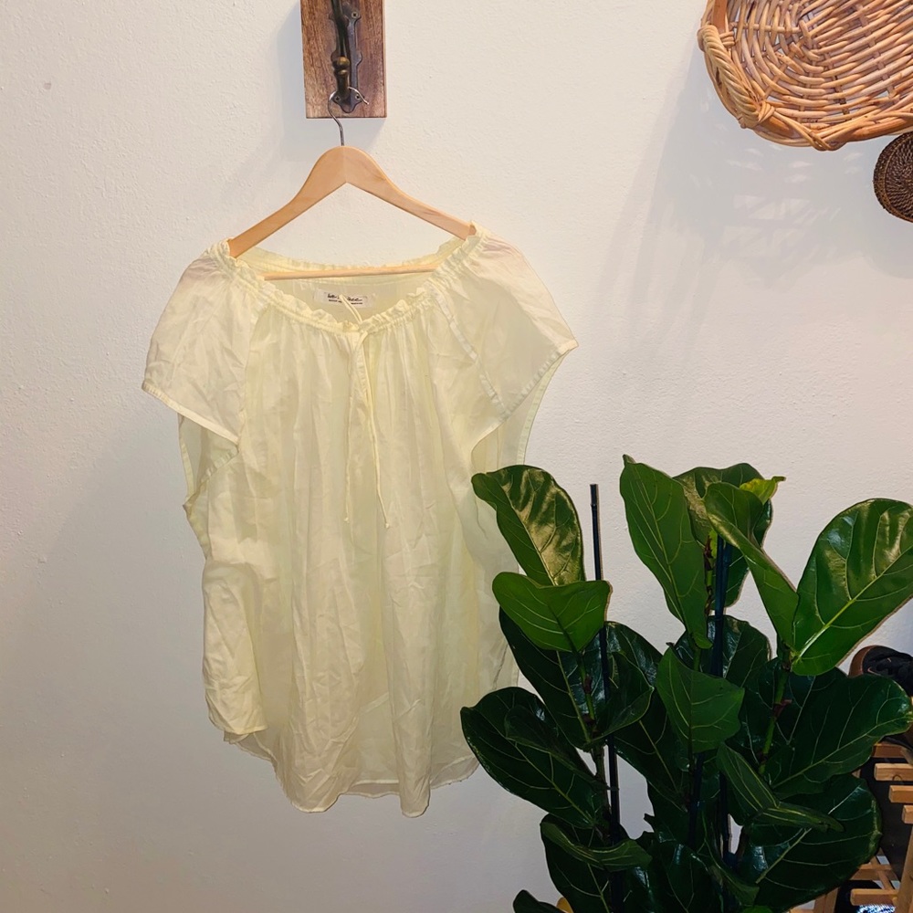 -We the free yellow pastel color blouse (oversized)